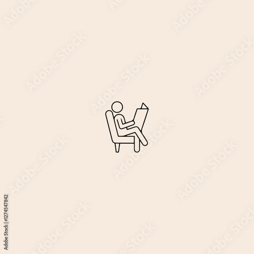Read Newspaper icon flat vector design. 