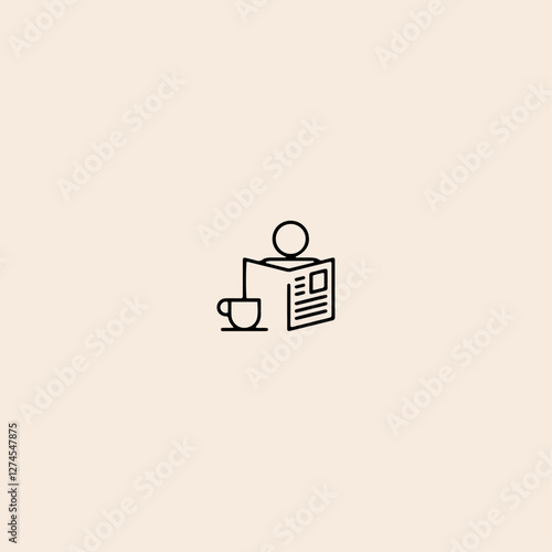 Read Newspaper icon flat vector design. 