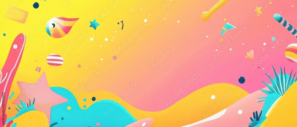Vibrant abstract shapes, flowing colors, playful design Vibrant abstract shapes, flowing colors, playful design