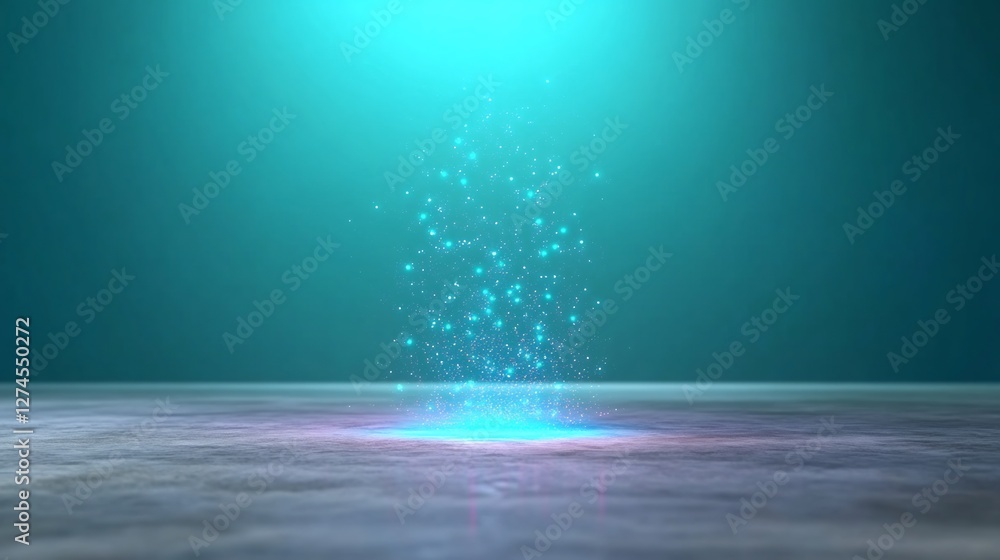 Obraz premium corporate balance graph with glowing digital beams