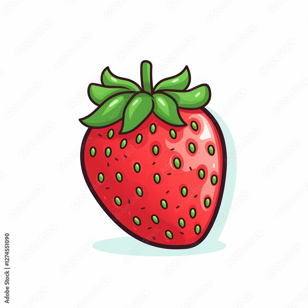 Obraz premium Juicy Strawberry Illustration