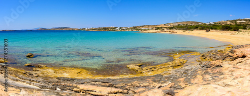 Obraz na płótnie Koufonisia Fanos beach, one of the most popular beaches on the island of Koufonisi island. Small Cyclades, Greece w salonie