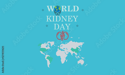 World Kidney Day creative poster. vector , eps 10