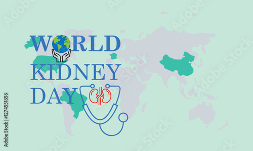 World Kidney Day creative poster. 