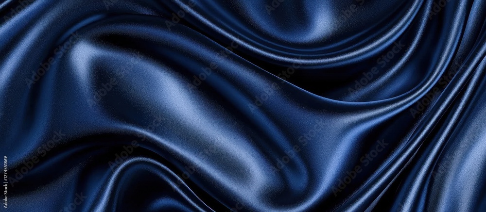 Elegant designs enhanced by a rich navy blue satin texture. Elegant designs enhanced by a rich navy blue satin texture.