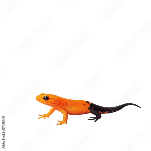 Graceful Eastern Newt in clean productstyle photography