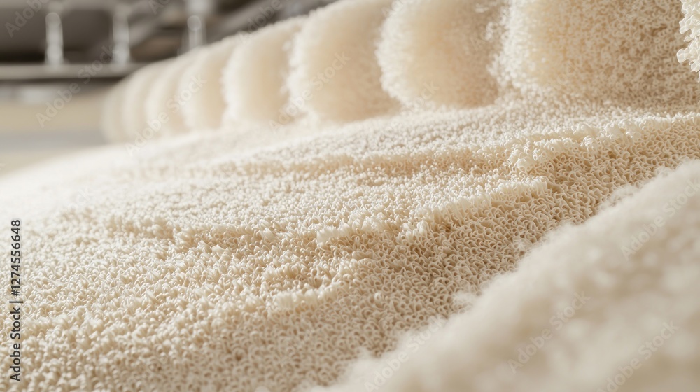 Close-up of Creamy Yeast in Brewery Fermentation Close-up of Creamy Yeast in Brewery Fermentation