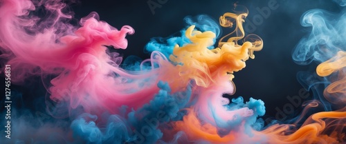 abstract colorful smoke background close up