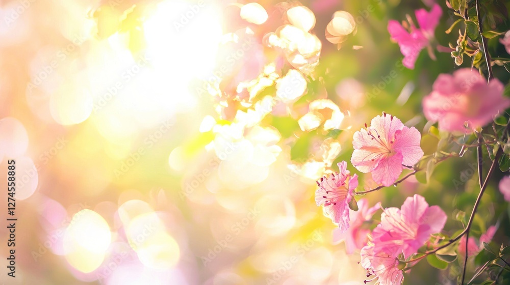 Sunlit Azalea Blossoms: A Springtime Serenade Sunlit Azalea Blossoms: A Springtime Serenade
