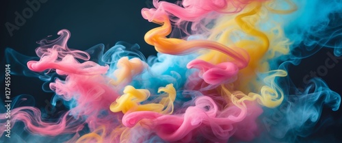 abstract colorful smoke background close up.