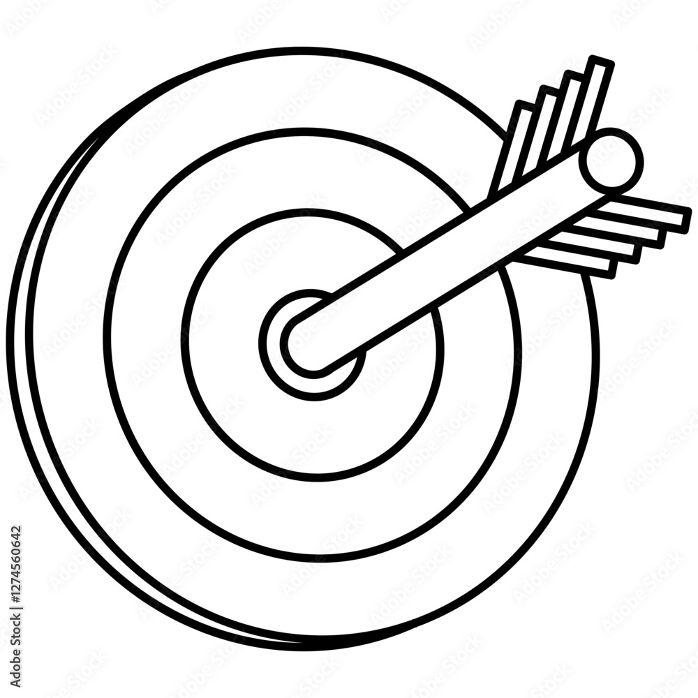 Business goal Line Icon