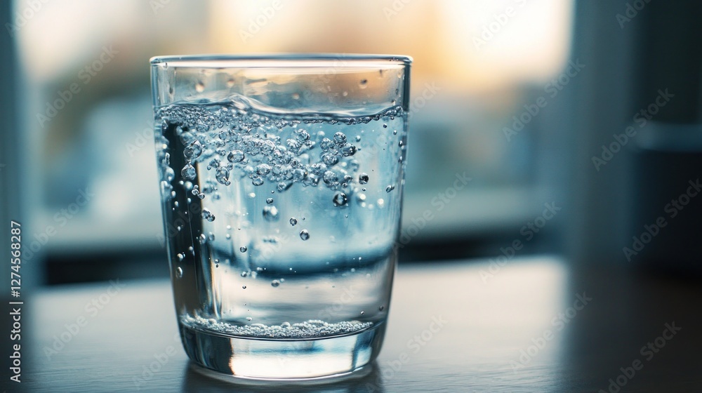 Sparkling Water Glass Refreshment Sparkling Water Glass Refreshment