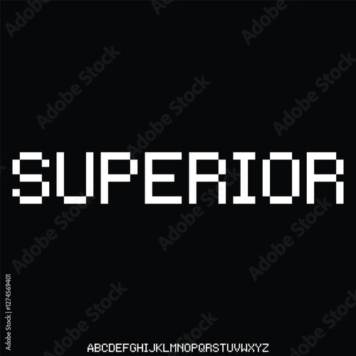 Decorative condensed display font vector