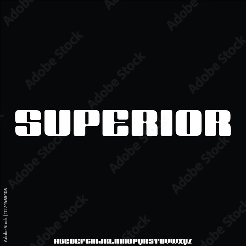 Decorative condensed display font vector