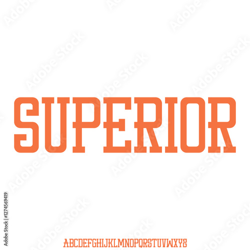 Decorative condensed display font vector