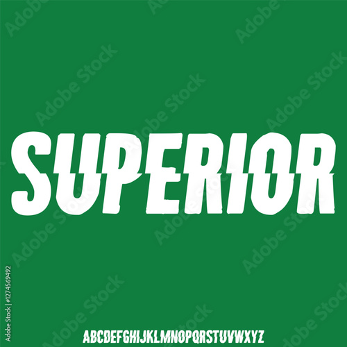 Decorative condensed display font vector