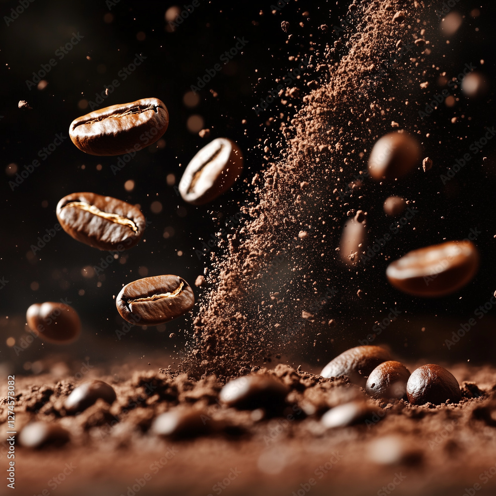 Coffee Explosion: Dynamic Motion of Beans and Powder Coffee Explosion: Dynamic Motion of Beans and Powder