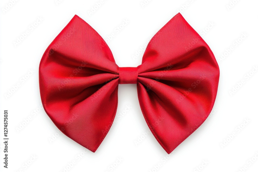 Red ribbon bow isolated on white background Red ribbon bow isolated on white background