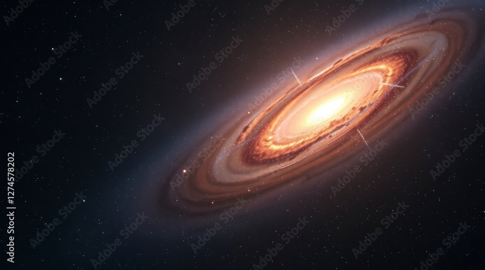 Fototapeta premium Stunning Spiral Galaxy Image Space Art Cosmic Nebula