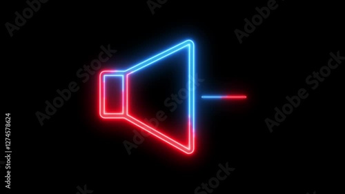 Sound Decrease Neon Animation Create Stunning Volume Lowering Effects with Glowing Visuals for Websites Apps and Digital Projects.