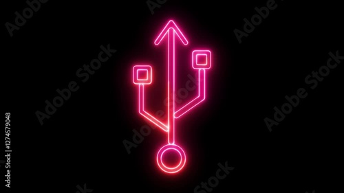 Neon USB Icon Animation Guide Create Dynamic and Engaging Animated Icons for Websites Apps and Videos with Stunning Visual Effects.