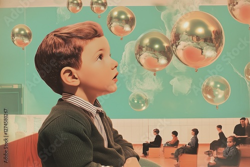 Surreal Collage Interpretation of American Education and Childcare