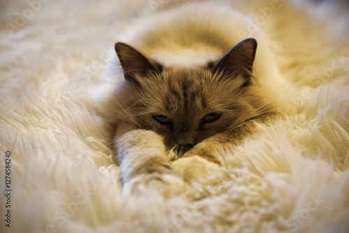 Katze beim Schalfen