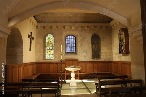 Obraz na płótnie Eglise Saint-Jean-Baptiste, ville de Bagnols-sur-Cèze, département du Gard, France w salonie
