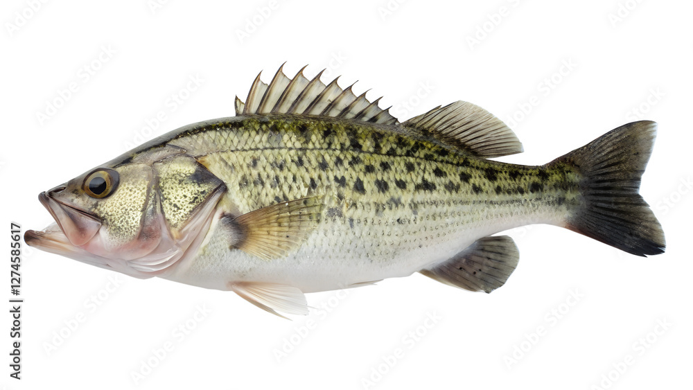 Fototapeta premium Spotted Bass on Transparent Background