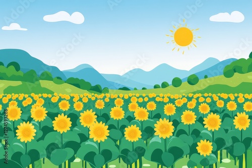 Sunflowers in Carbon-Sequestering Field