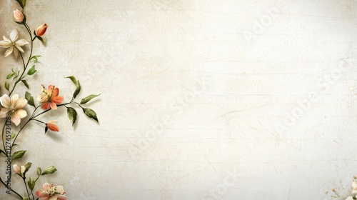 Vintage wallpaper texture with faded floral patterns and visible aging marks