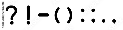 punctuation icon. punctuation icon set.