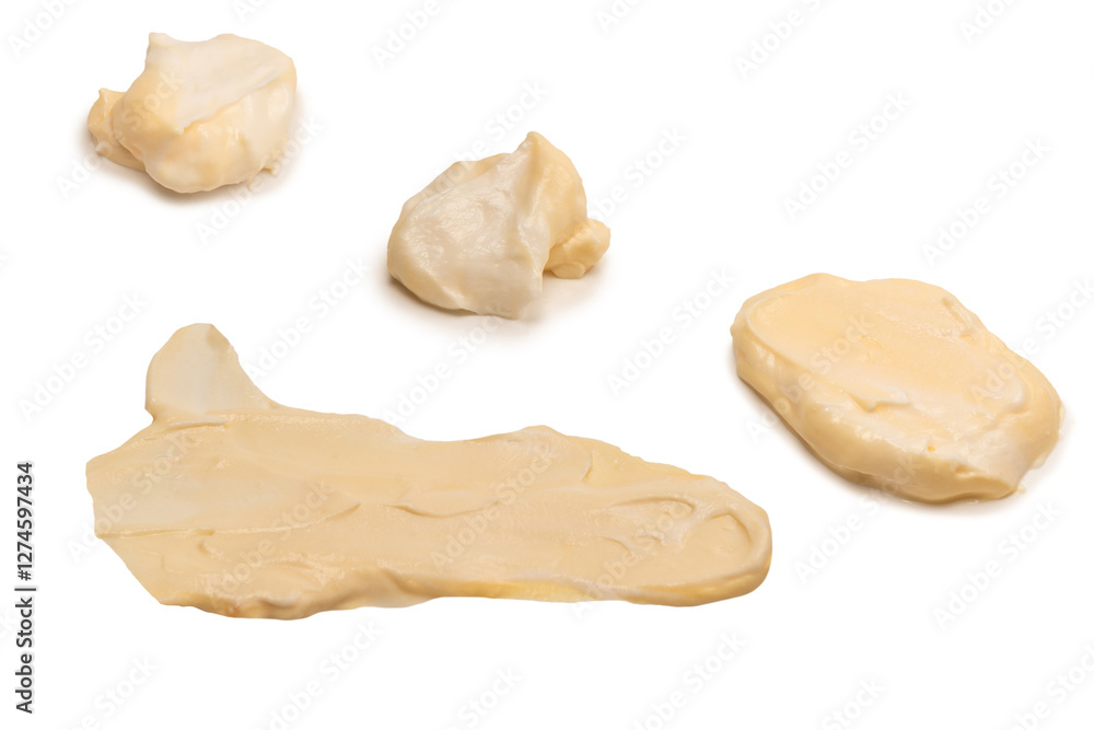 White sauce splashes isolated on white background. White sauce splashes isolated on white background.