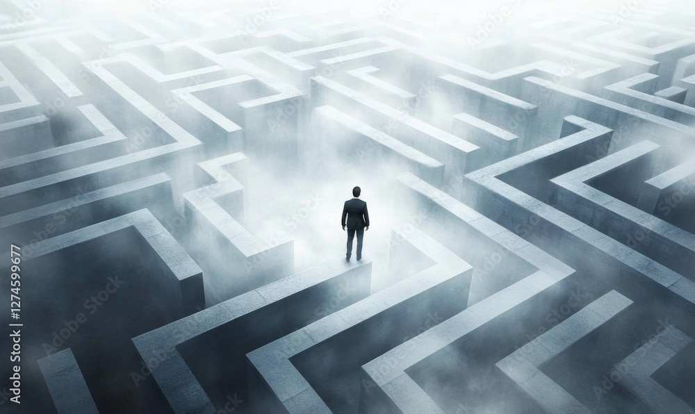 The maze symbolizes the hurdles faced in the business world. The maze symbolizes the hurdles faced in the business world.