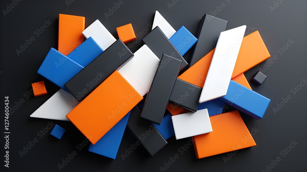 Creative combination of geometric color blocks Creative combination of geometric color blocks