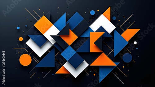 Creative combination of geometric color blocks