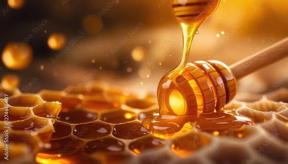 Golden fresh honeycomb just from beehive Golden fresh honeycomb just from beehive