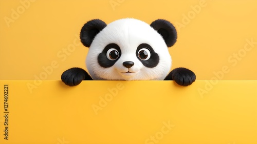 Sweet gaze of cute panda