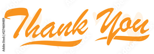 Thank You - handwritten text isolated on white background. Calligraphic vector hand-drawn lettering. Handwritten calligraphy.