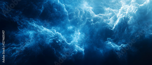 Wallpaper Mural Ocean texture capturing the movement of waves and ripples on the water’s surface. The deep blue hues and fluid motion create a serene and mesmerizing natural background Torontodigital.ca