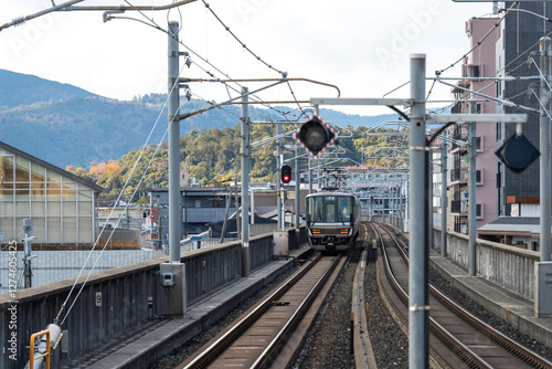 Photography a train station in Kyoto, Japan