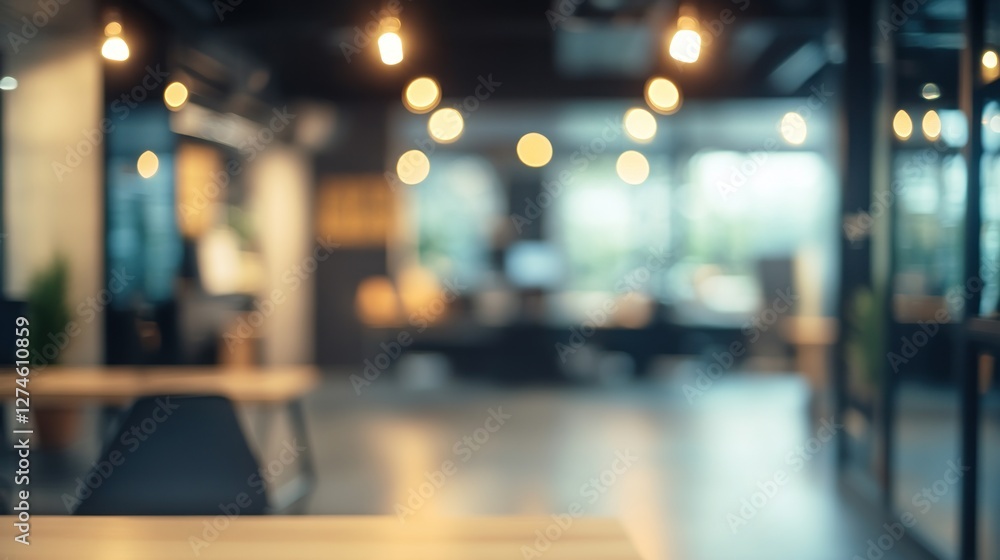 Blurred Interior of a Modern Office Space Blurred Interior of a Modern Office Space