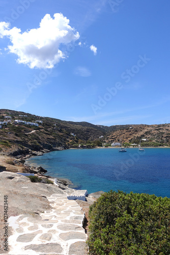 Obraz na płótnie Beautiful church of Chrysopigi built in a small seaside peninsula, Sifnos island, Cyclades, Greece w salonie