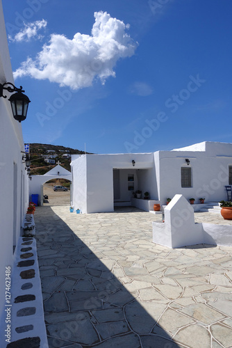 Beautiful church of Chrysopigi built in a small seaside peninsula, Sifnos island, Cyclades, Greece