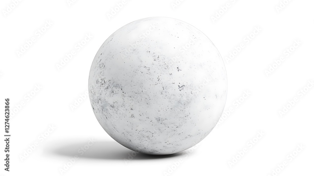 White smooth sphere isolated on white background images