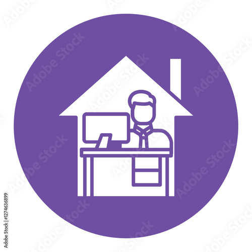 Working at Home Icon