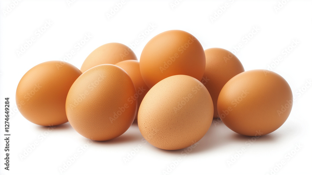 eggs showing brown eggshell for food isolated on white background eggs showing brown eggshell for food isolated on white background
