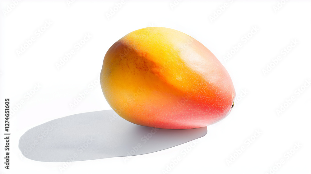 a close up of fresh tropical mango fruit isolated on white background a close up of fresh tropical mango fruit isolated on white background