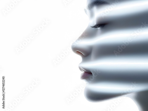 Wallpaper Mural Artistic profile silhouette minimalist studio photography soft light side view aesthetic beauty concepts Torontodigital.ca