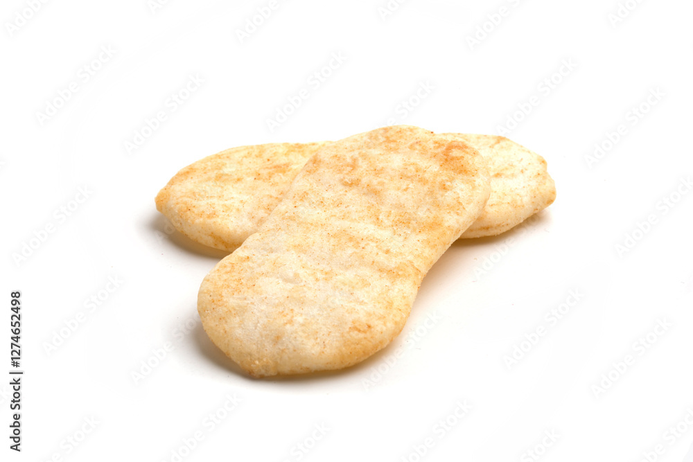 asia cracker on white background
